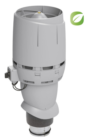 Кровельный вентилятор Vilpe FLOW ECo 125Р  (Светло-серый (RAL7040) 125 500)