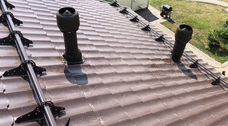 Монтаж элементов вентиляции Vilpe в деревне Ексолово