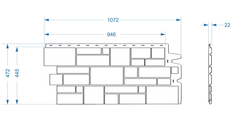 Фасадная панель Docke Burg размеры