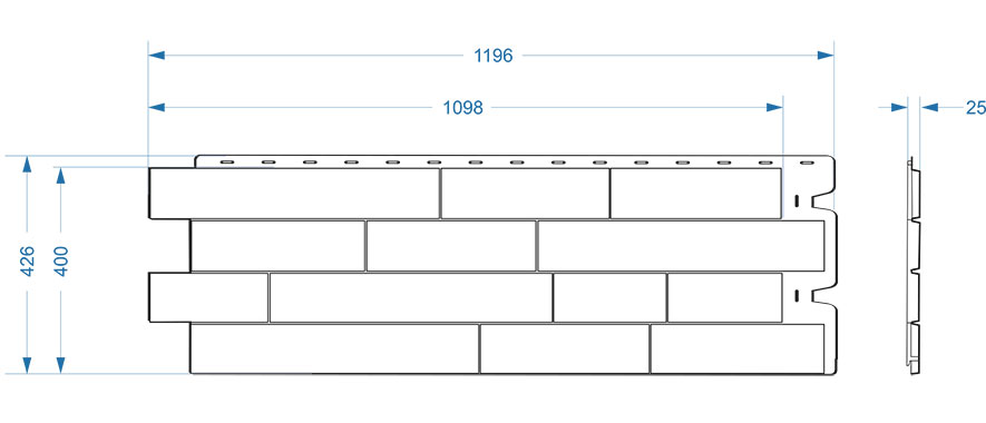 Фасадная панель Docke Stein размеры