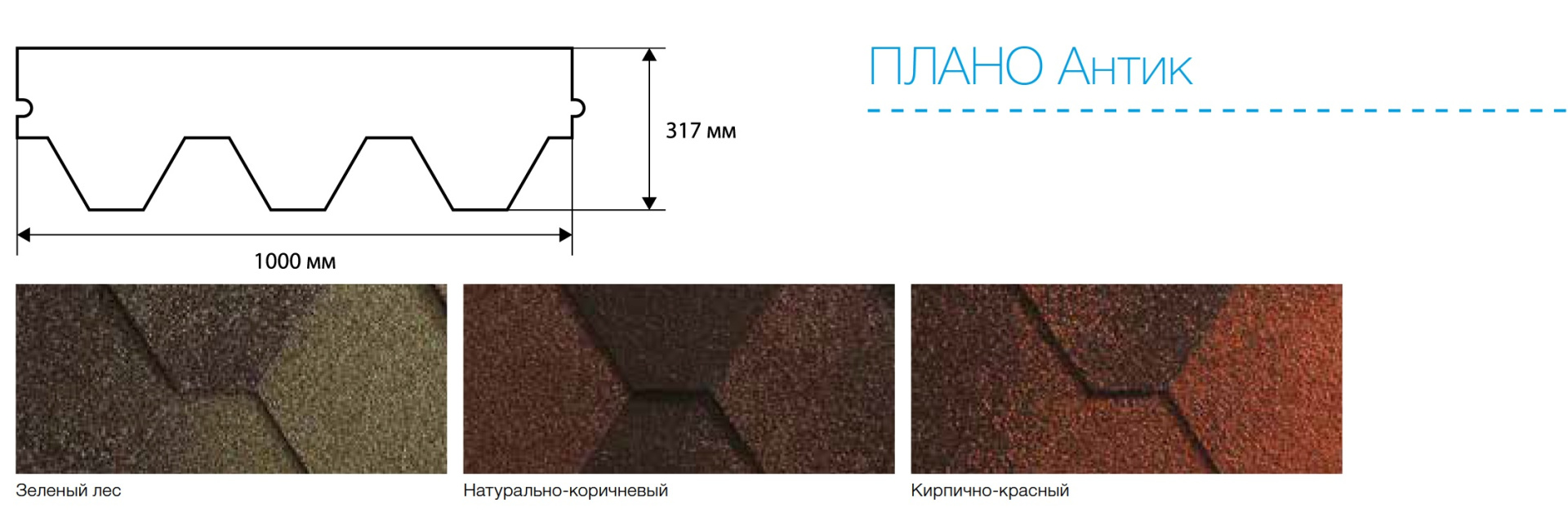Мягкая кровля Icopal Antik размеры