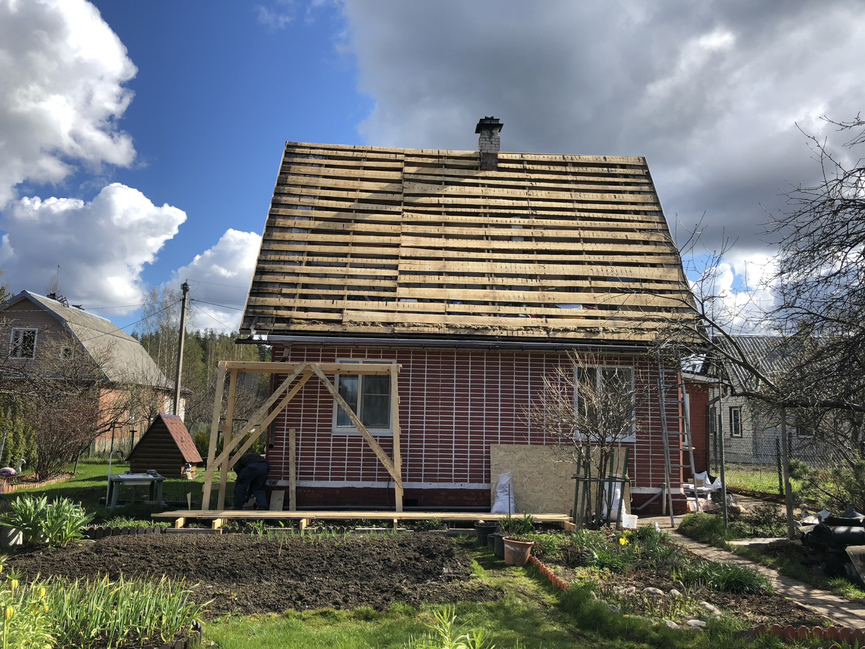 Мягкая кровля на объекте в СНТ Домостроитель