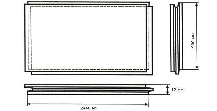 Влагостойкая шпунтованная плита QuickDeck Professional 2440x900х12 мм Влагостойкая шпунтованная плита QuickDeck Professional 2440x900х12 мм