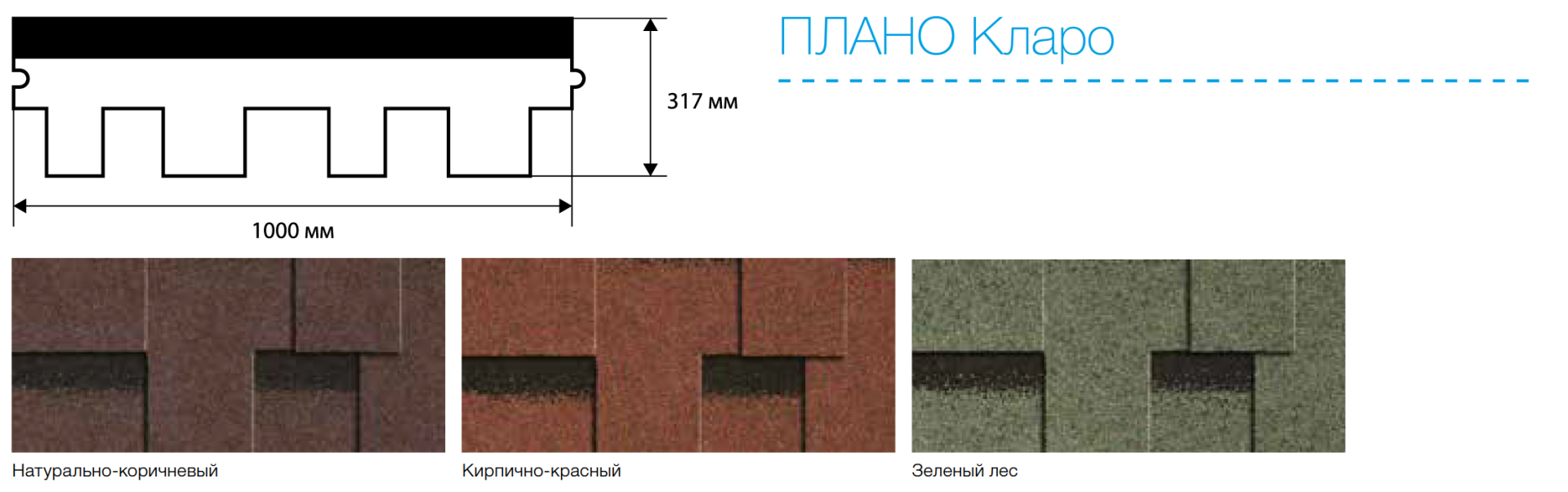 Мягкая кровля Icopal Natur размеры