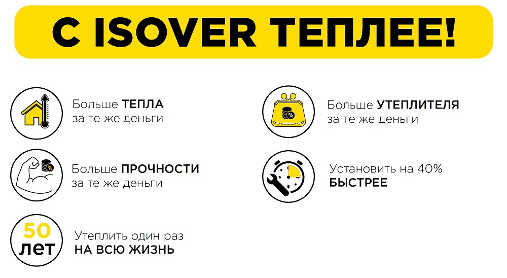 Утеплитель Isover преимущества