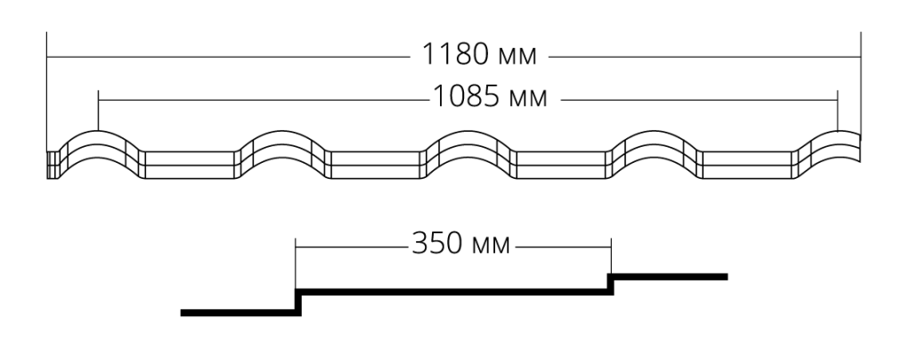 Металлочерепица Grand Line Kamea чертеж размеры Металлочерепица Grand Line Kamea чертеж размеры