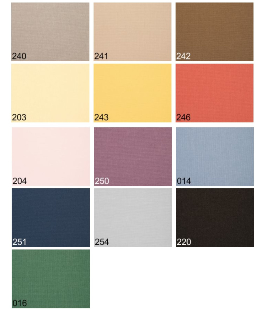 Цветовая палитра рулонной шторы Fakro ARS