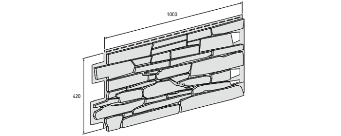 Фасадная панель VOX Solid Stone размеры