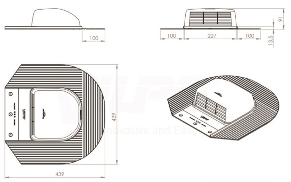 Кровельный аэратор Vilpe Huopa KTV Harja 