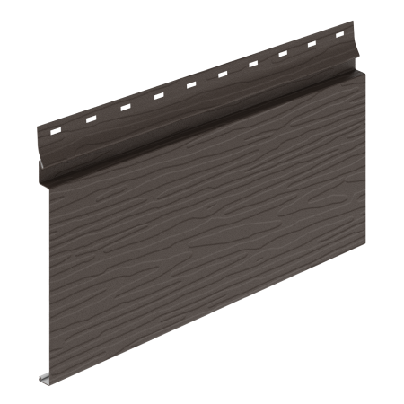 Металлический сайдинг Aquasystem Скандинавский брус Модерн узкий Матовый (Темно-коричневый (RR32 MATT) PURAL MATT )