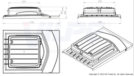 Кровельный люк Vilpe Uniroof