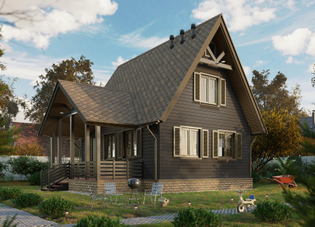 Мягкая кровля Docke Евразия (Eurasia) Шестигранник (Светло-коричневый )