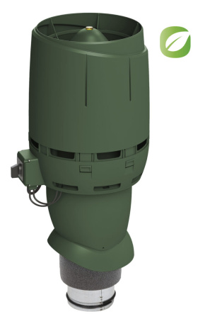 Кровельный вентилятор Vilpe FLOW ECo 125Р  (Зеленый (RR11) 125 500)
