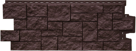 Фасадная панель Grand Line Дикий камень (Коричневый Стандарт)