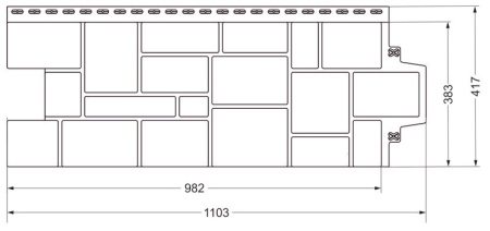 Фасадная панель Grand Line Крупный камень