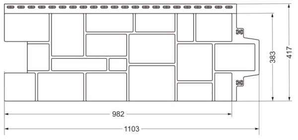 Фасадная панель Grand Line Крупный камень Фасадная панель Grand Line Крупный камень