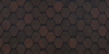 Мягкая кровля Docke Евразия (Eurasia) Шестигранник (Коричневый )