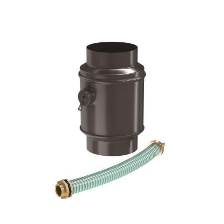Водосборник цилиндрический в комплекте Aquasystem (90 Темно-коричневый (RR32)  )