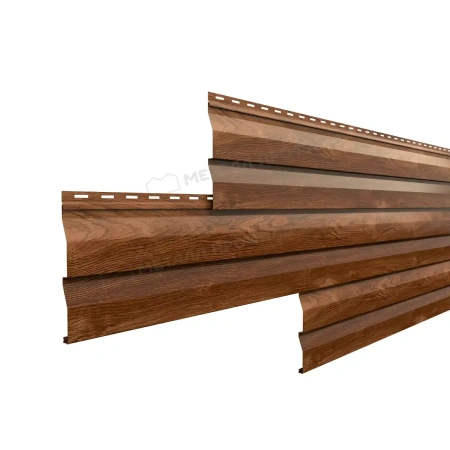 Сайдинг МеталлПрофиль Корабельный брус ECOSTEEL матовый (Мореный дуб  )