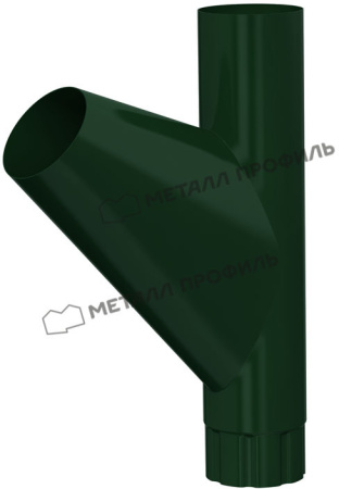 Тройник трубы МеталлПрофиль (100 Зеленый (RAL6005)  )