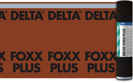 DELTA FOXX PLUS диффузионная мембрана для пологих крыш с двумя зонами проклейки