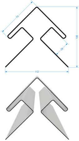 Внешний угол 75х30мм Docke