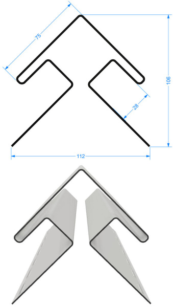 Внешний угол 75х30мм Docke Внешний угол 75х30мм Docke