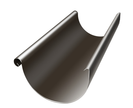 Желоб водосточный металлический 3000 мм Grand Line (125 Темно-коричневый (RR32)  )