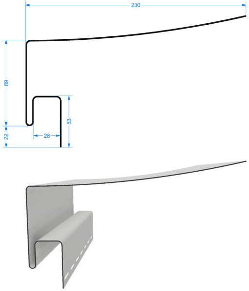 Околооконный профиль 89х30мм Docke Околооконный профиль 89х30мм Docke