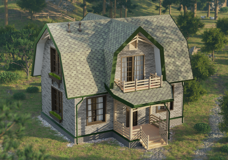 Мягкая кровля Docke Евразия (Eurasia) Шестигранник (Зелёный )