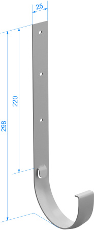 Кронштейн желоба металлический Docke (120 Пломбир (RAL9003) Standard)