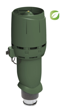 Кровельный вентилятор Vilpe FLOW ECo 125Р  (Зеленый (RR11) 125 700)