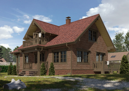 Мягкая кровля Docke Евразия (Eurasia) Шестигранник (Красный )