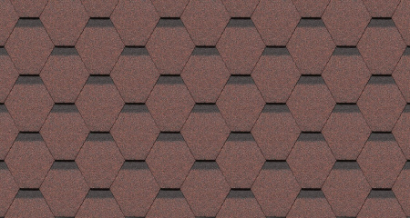 Мягкая кровля Docke Стандарт (Standard) Сота (Красный )