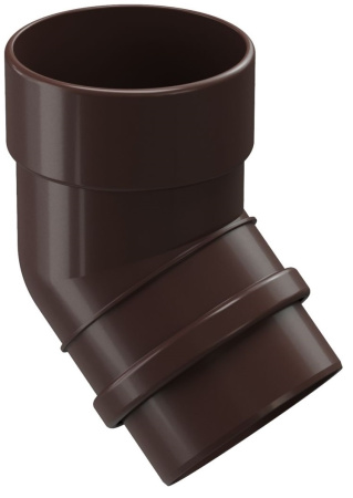 Колено трубы 45° Docke (100 Шоколад (RAL8019) LUX)