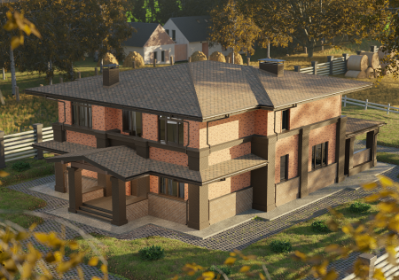 Мягкая кровля Docke Евразия (Eurasia) Шестигранник (Светло-коричневый )