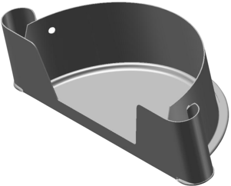 Заглушка желоба универсальная CM Vattern (150 Черный (RAL9005)  )