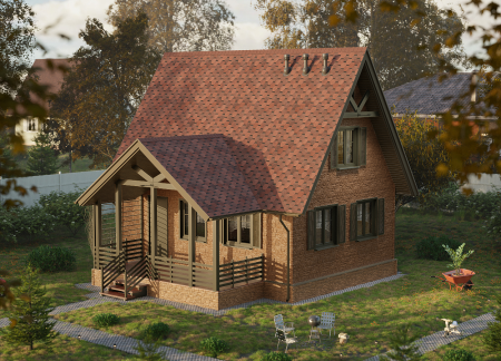 Мягкая кровля Docke Евразия (Eurasia) Шестигранник (Красный )