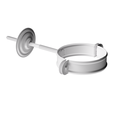 Хомут трубы металлический Docke (90 Белый (RAL9010)  )
