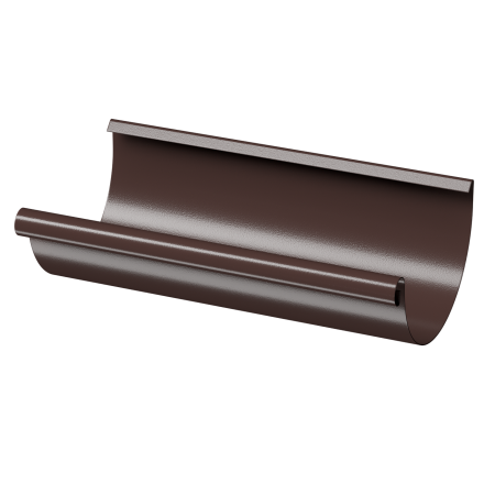 Желоб водосточный металлический 3000мм Docke (125 Темно-коричневый (RAL8019)  )