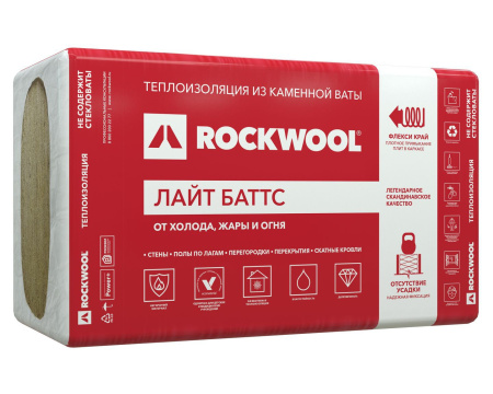 Утеплитель Rockwool Лайт Баттс 100 мм