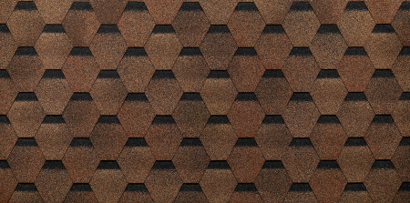 Мягкая кровля Docke Евразия (Eurasia) Шестигранник (Светло-коричневый )