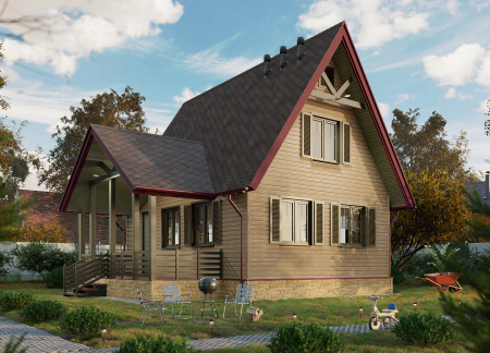 Мягкая кровля Docke Евразия (Eurasia) Шестигранник (Коричневый )