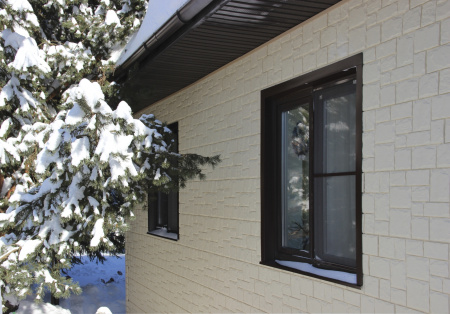 Фасадная панель Grand Line Крупный камень (Молочный Стандарт)