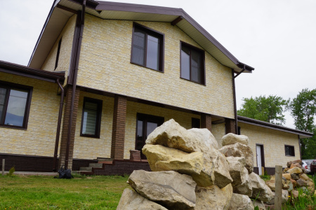 Фасадная панель Grand Line Я-Фасад Крымский сланец (Слоновая кость )