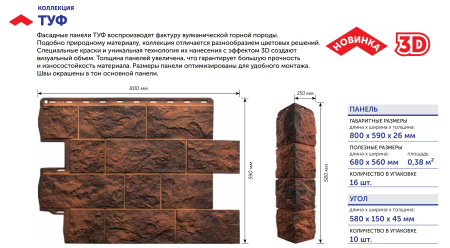 Фасадная панель Альта Профиль Туф