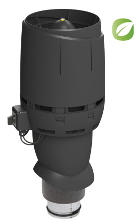 Кровельный вентилятор Vilpe FLOW ECo 125Р  (Черный (RAL9005) 125 500)