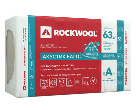 Утеплитель Rockwool Акустик Баттс 50 мм