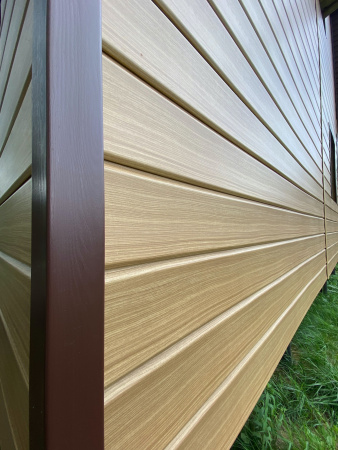 Виниловый сайдинг Grand Line Natural-брус S7 (Клен Tundra)