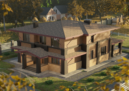 Мягкая кровля Docke Евразия (Eurasia) Лабиринт (Светло-коричневый )